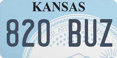 KS license plate 820BUZ