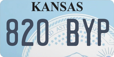 KS license plate 820BYP