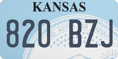 KS license plate 820BZJ
