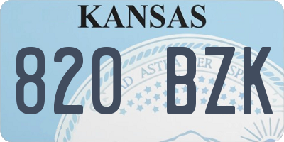 KS license plate 820BZK