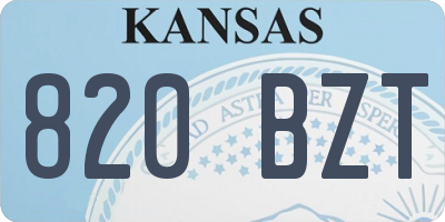 KS license plate 820BZT