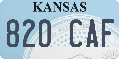 KS license plate 820CAF