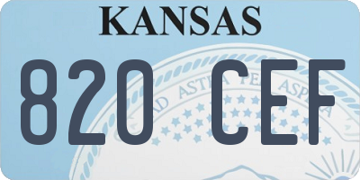 KS license plate 820CEF