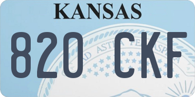 KS license plate 820CKF