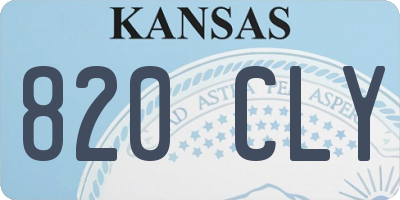 KS license plate 820CLY