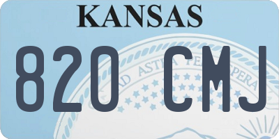 KS license plate 820CMJ
