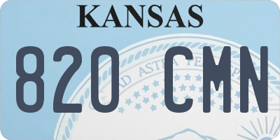 KS license plate 820CMN