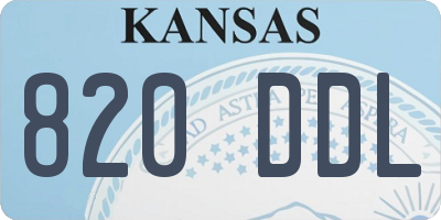 KS license plate 820DDL