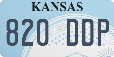 KS license plate 820DDP