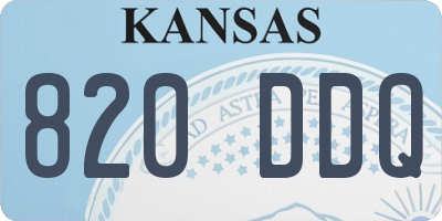 KS license plate 820DDQ