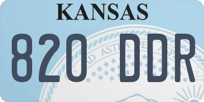KS license plate 820DDR