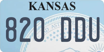 KS license plate 820DDU