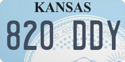 KS license plate 820DDY