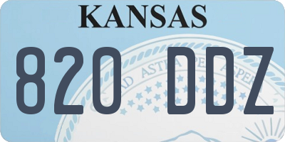 KS license plate 820DDZ