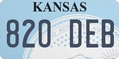 KS license plate 820DEB
