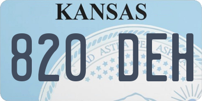 KS license plate 820DEH