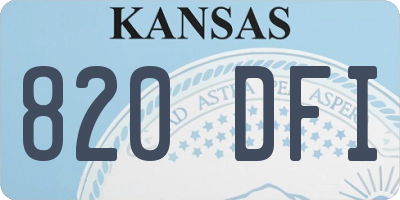KS license plate 820DFI