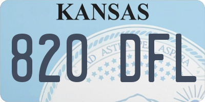 KS license plate 820DFL