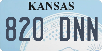 KS license plate 820DNN
