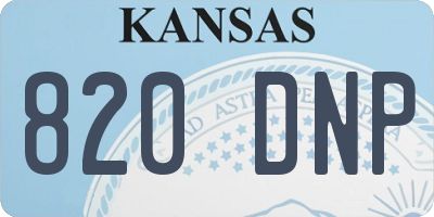 KS license plate 820DNP