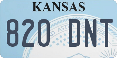 KS license plate 820DNT