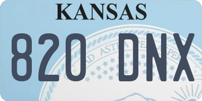 KS license plate 820DNX