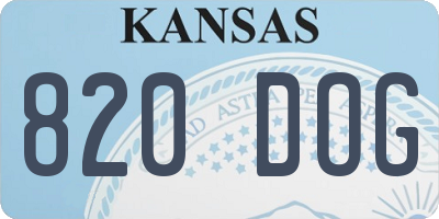 KS license plate 820DOG