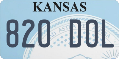 KS license plate 820DOL