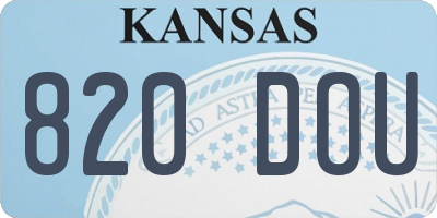 KS license plate 820DOU