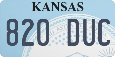KS license plate 820DUC