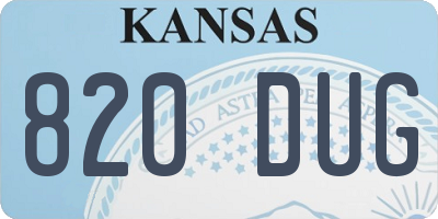 KS license plate 820DUG