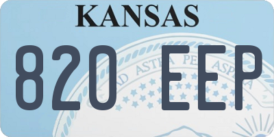 KS license plate 820EEP