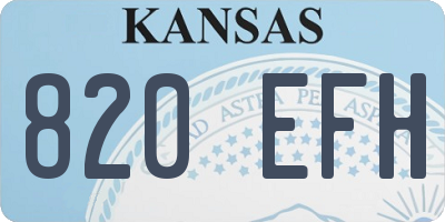 KS license plate 820EFH
