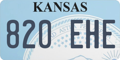 KS license plate 820EHE