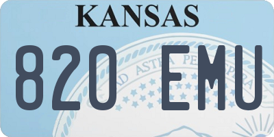 KS license plate 820EMU
