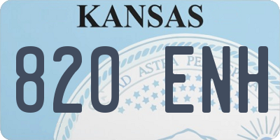 KS license plate 820ENH