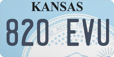 KS license plate 820EVU
