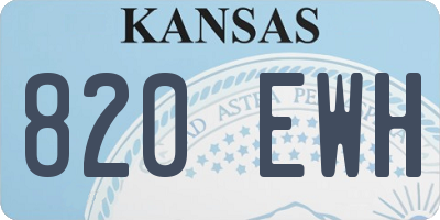 KS license plate 820EWH