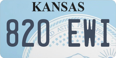 KS license plate 820EWI