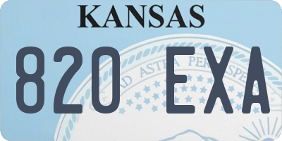 KS license plate 820EXA