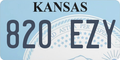 KS license plate 820EZY