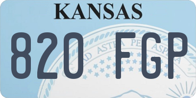 KS license plate 820FGP