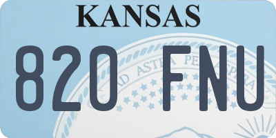 KS license plate 820FNU