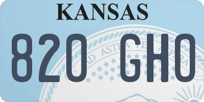 KS license plate 820GHO
