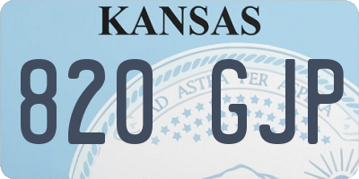 KS license plate 820GJP