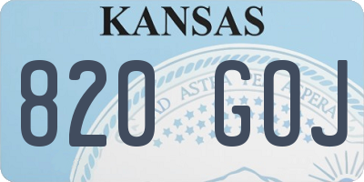 KS license plate 820GOJ