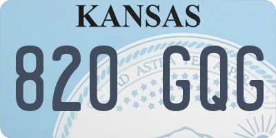 KS license plate 820GQG