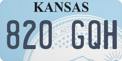 KS license plate 820GQH