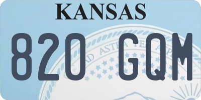 KS license plate 820GQM