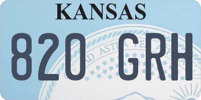 KS license plate 820GRH